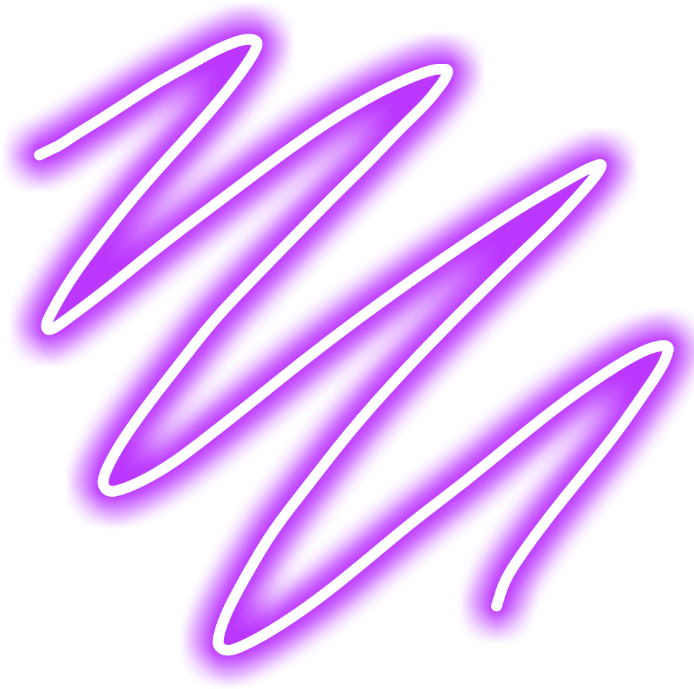 Vibrant Purple Neon Scribbles PNG Image