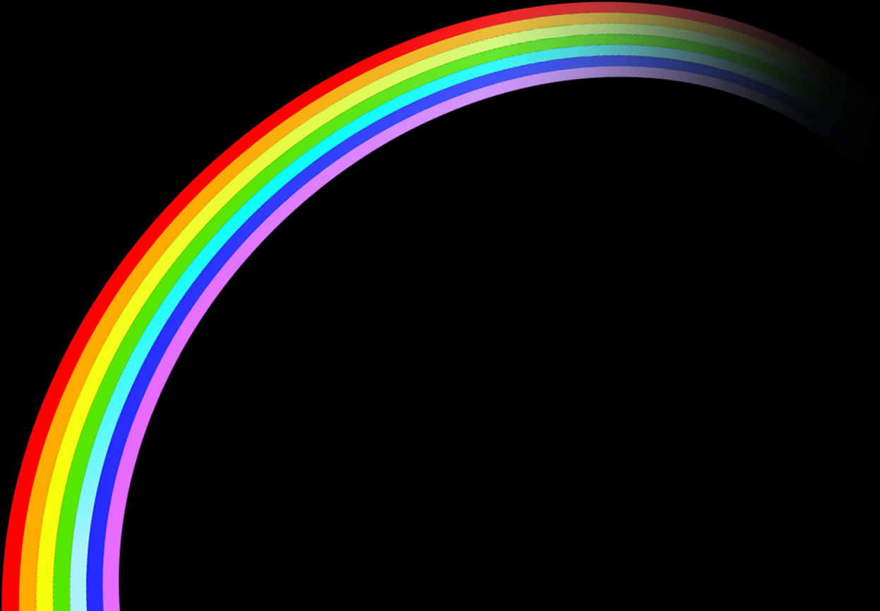 Vibrant Rainbow Arcon Black Background PNG Image