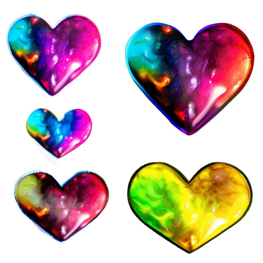 Vibrant Rainbow Heart Png 9 PNG Image