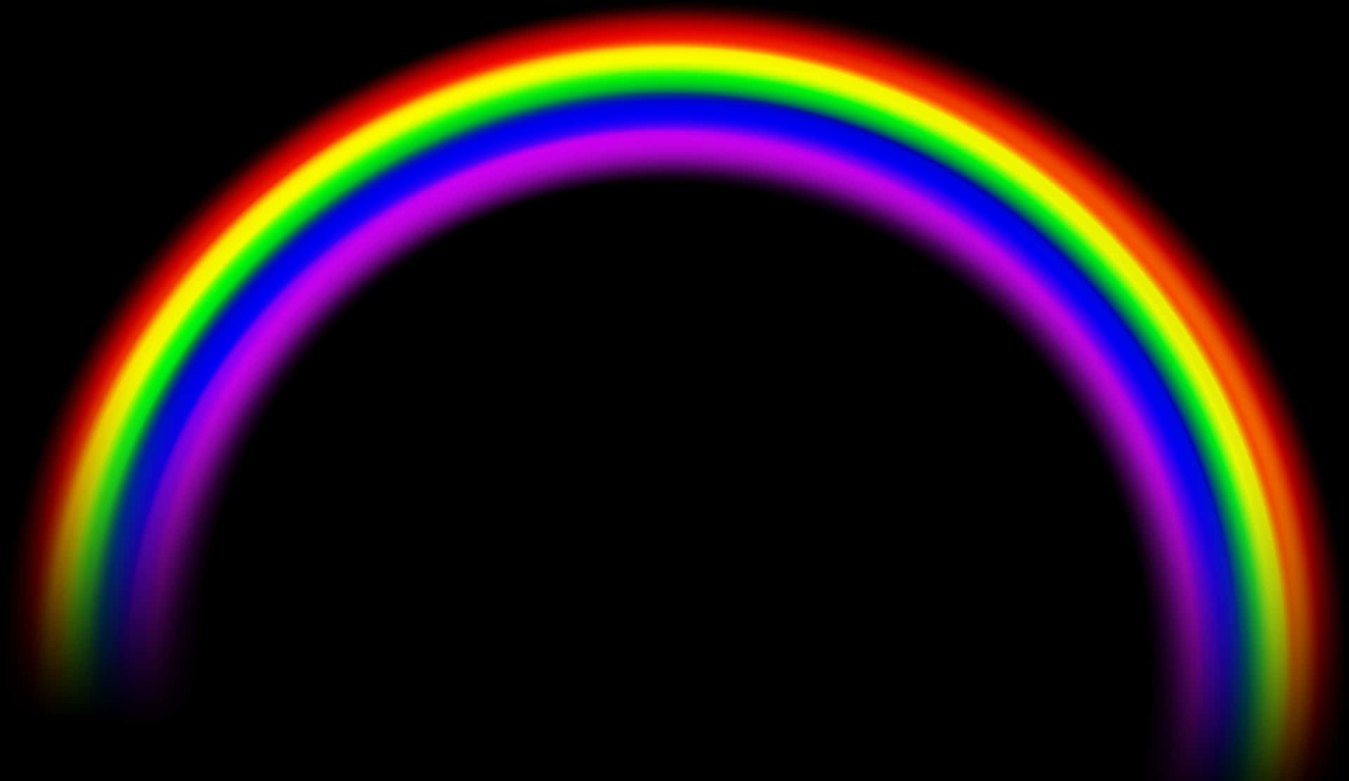 Vibrant Rainbowon Black Background PNG Image