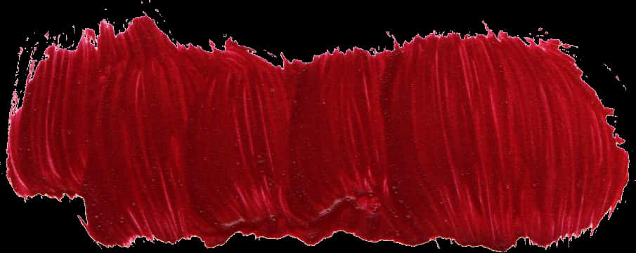 Vibrant Red Brush Stroke PNG Image