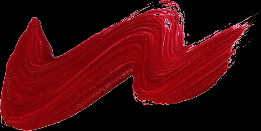 Vibrant Red Brush Stroke PNG Image