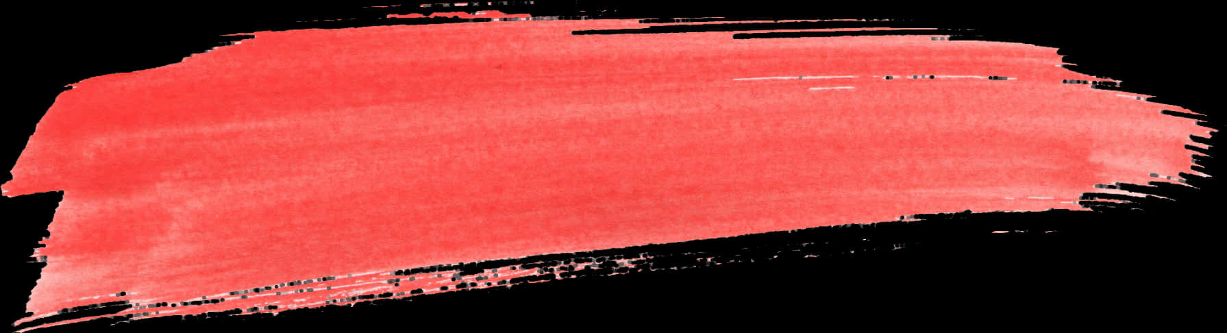 Vibrant Red Brush Stroke PNG Image