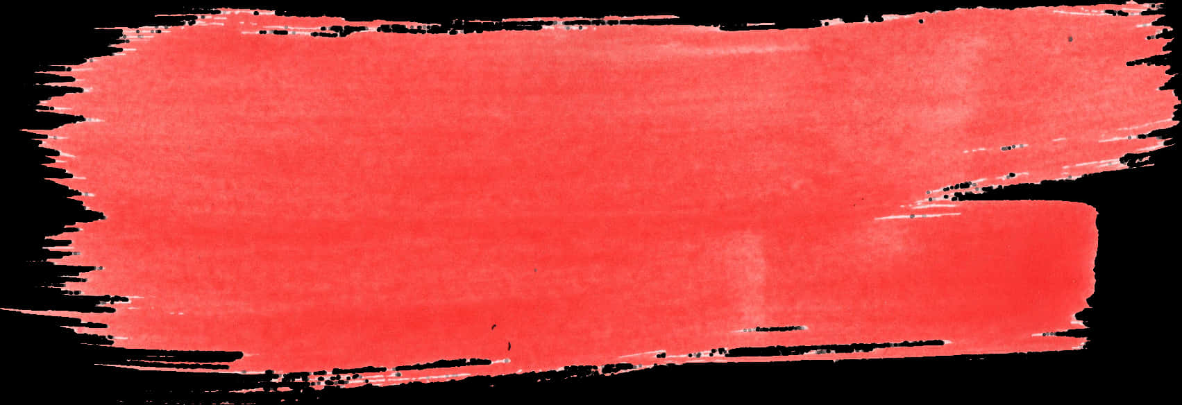 Vibrant Red Brush Stroke PNG Image