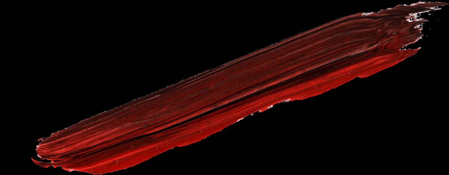 Vibrant Red Brush Strokeon Black PNG Image