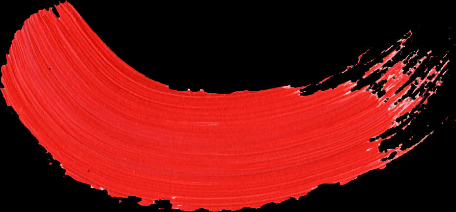 Vibrant Red Brush Strokeon Black PNG Image