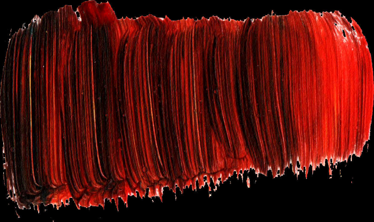 Vibrant Red Brushstroke Texture PNG Image