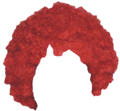 Vibrant Red Curly Hair Texture PNG Image