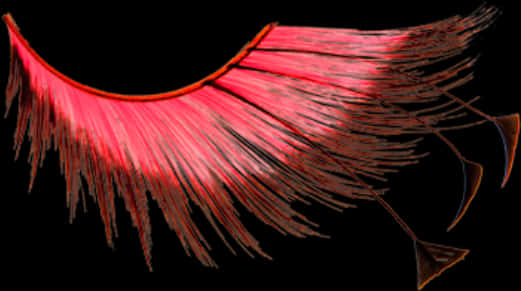 Vibrant Red Fake Eyelashes PNG Image