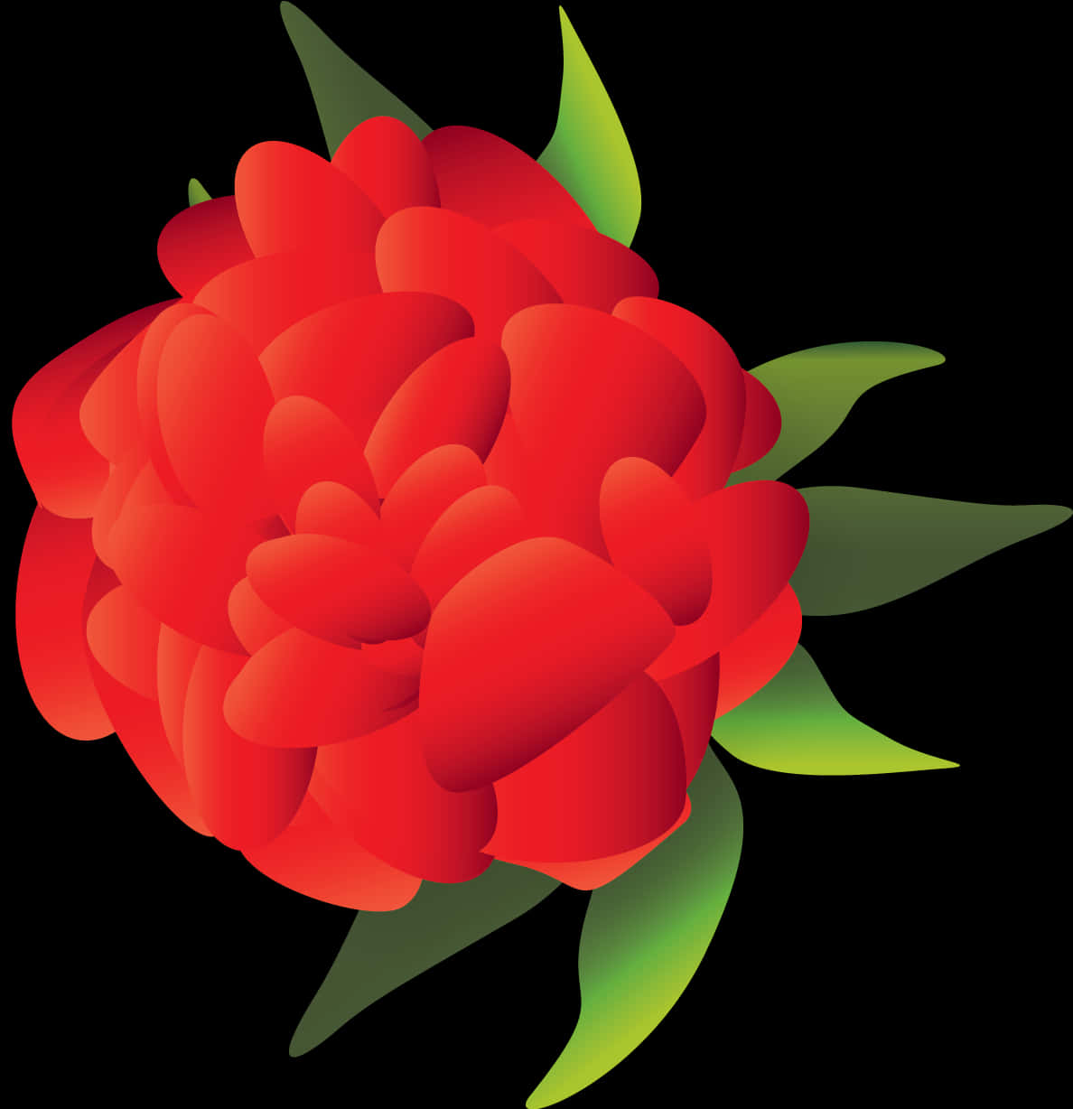 Vibrant_ Red_ Flower_ Vector_ Graphic PNG Image