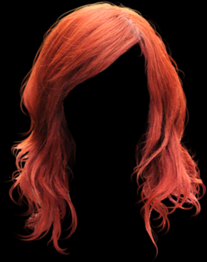 Vibrant Red Hair Texture PNG Image