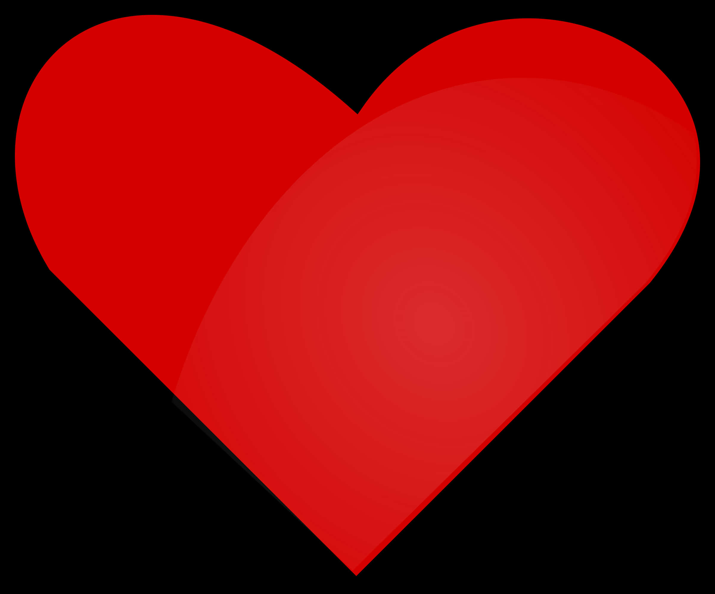 Vibrant Red Heart Graphic PNG Image