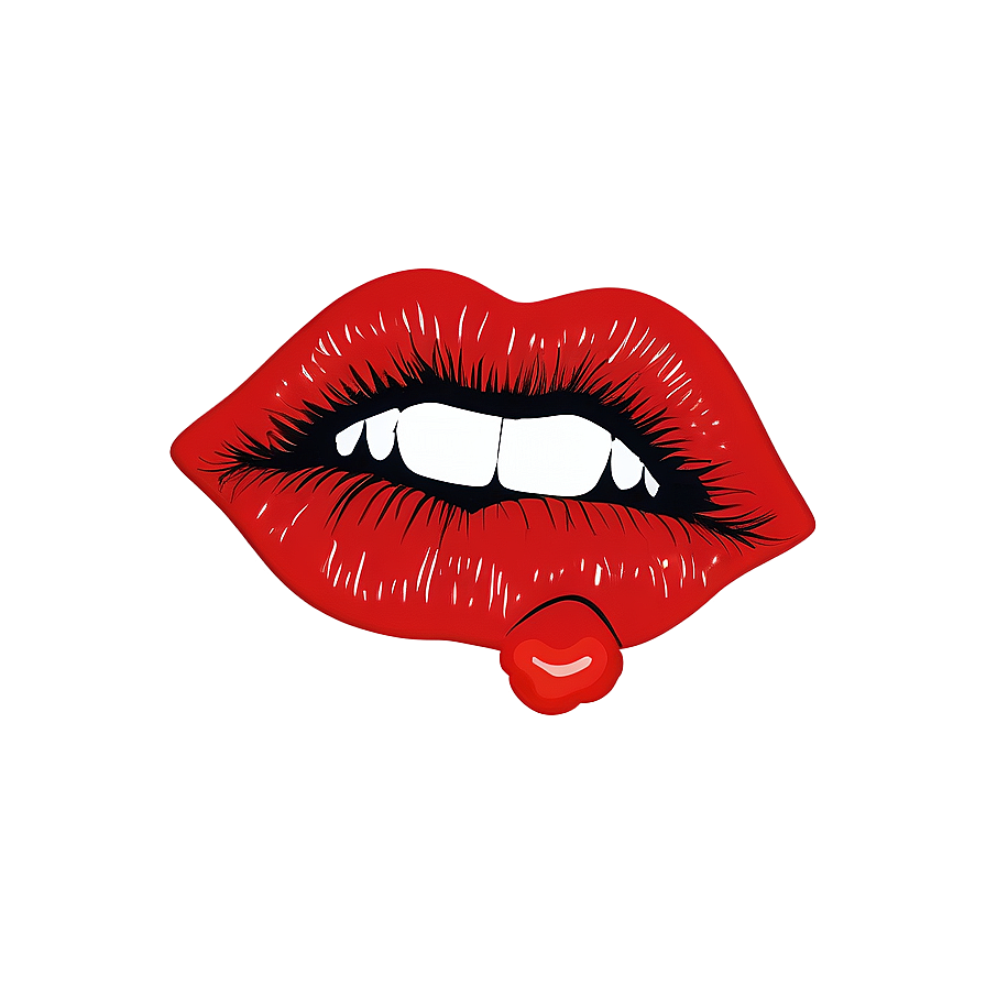 Vibrant Red Lips Png 06112024 PNG Image