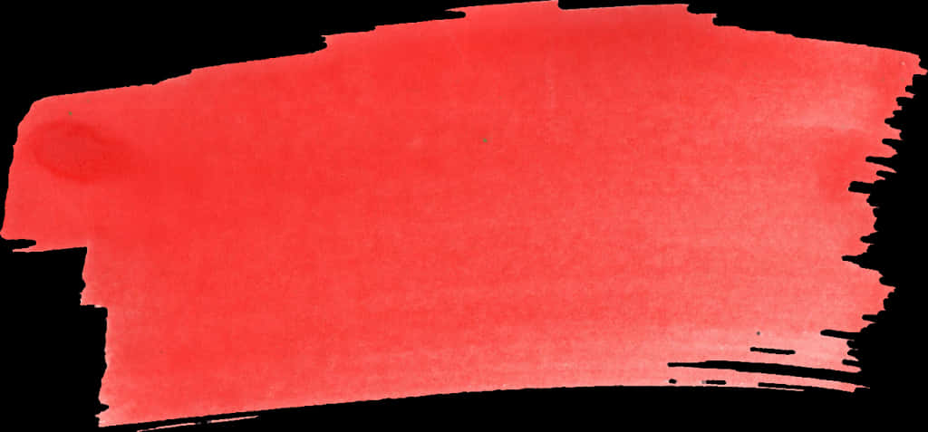 Vibrant Red Paint Brush Stroke PNG Image