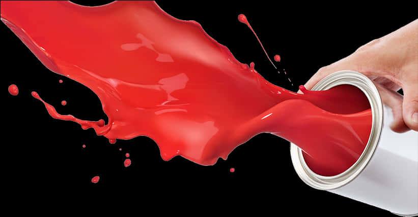 Vibrant Red Paint Splash PNG Image