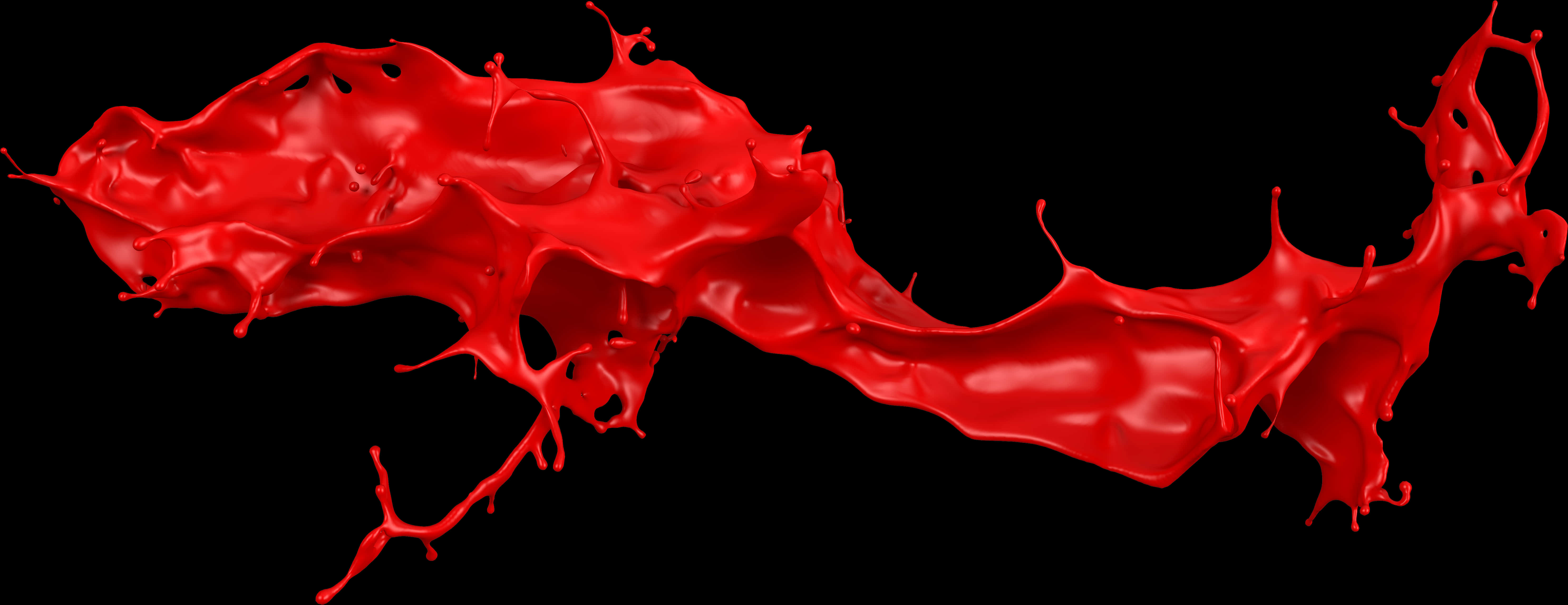 Vibrant Red Paint Splash PNG Image