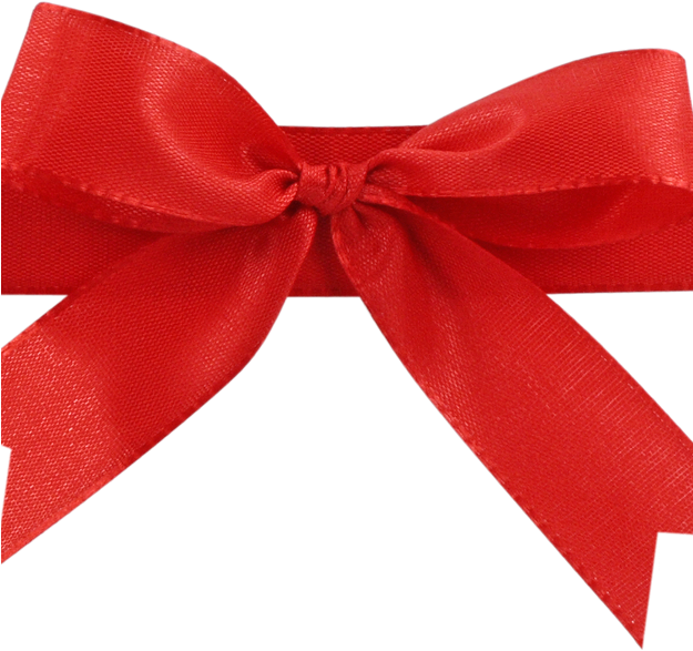 Vibrant Red Satin Bow PNG Image