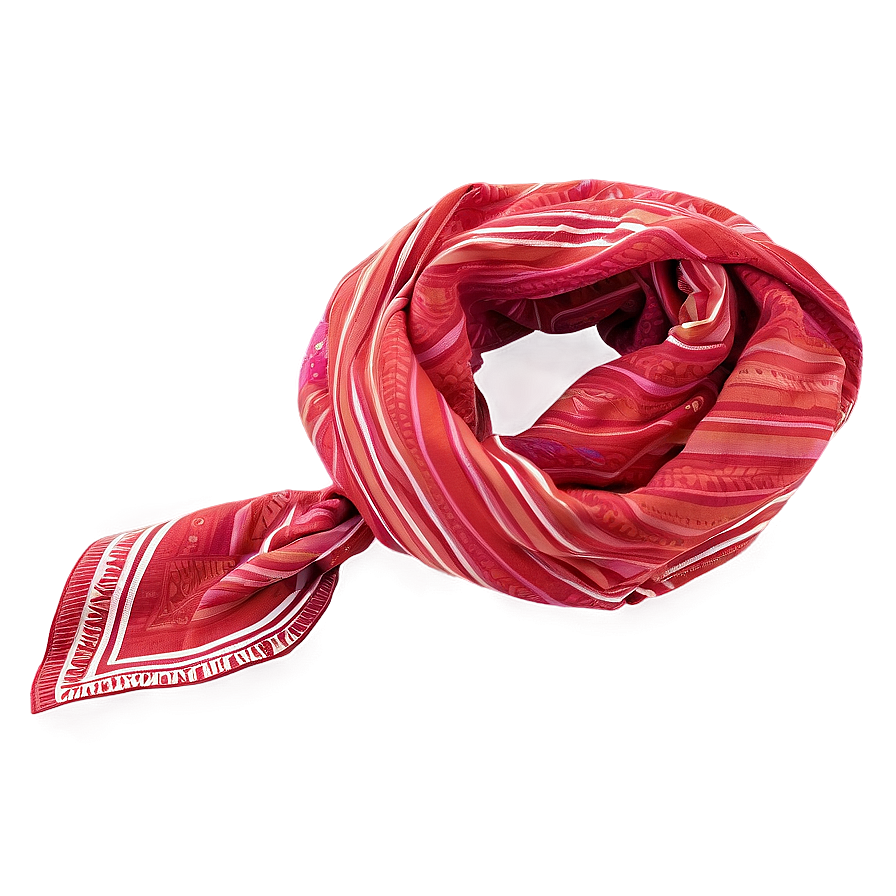 Vibrant Red Scarf Png 06252024 PNG Image