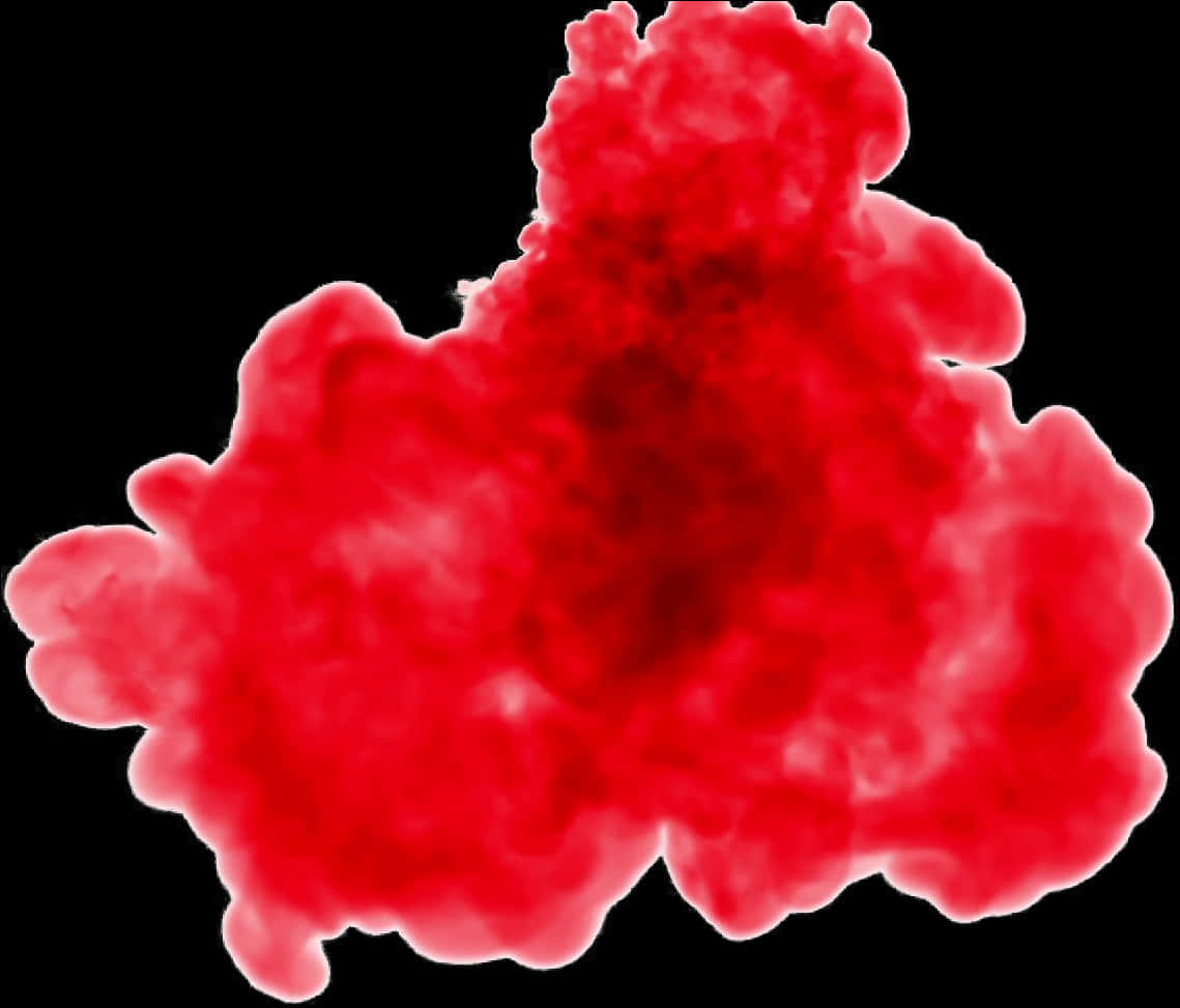 Vibrant Red Smoke Plume PNG Image