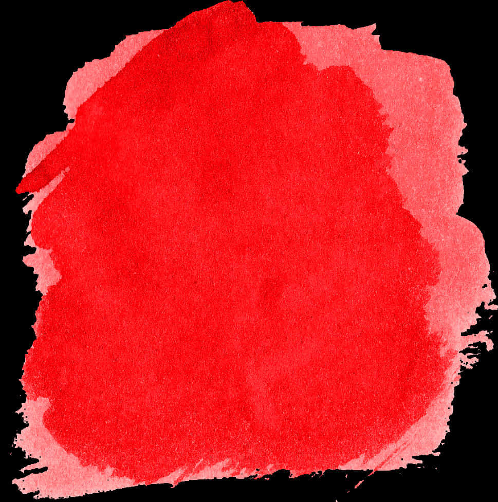 Vibrant Red Watercolor Brush Stroke PNG Image