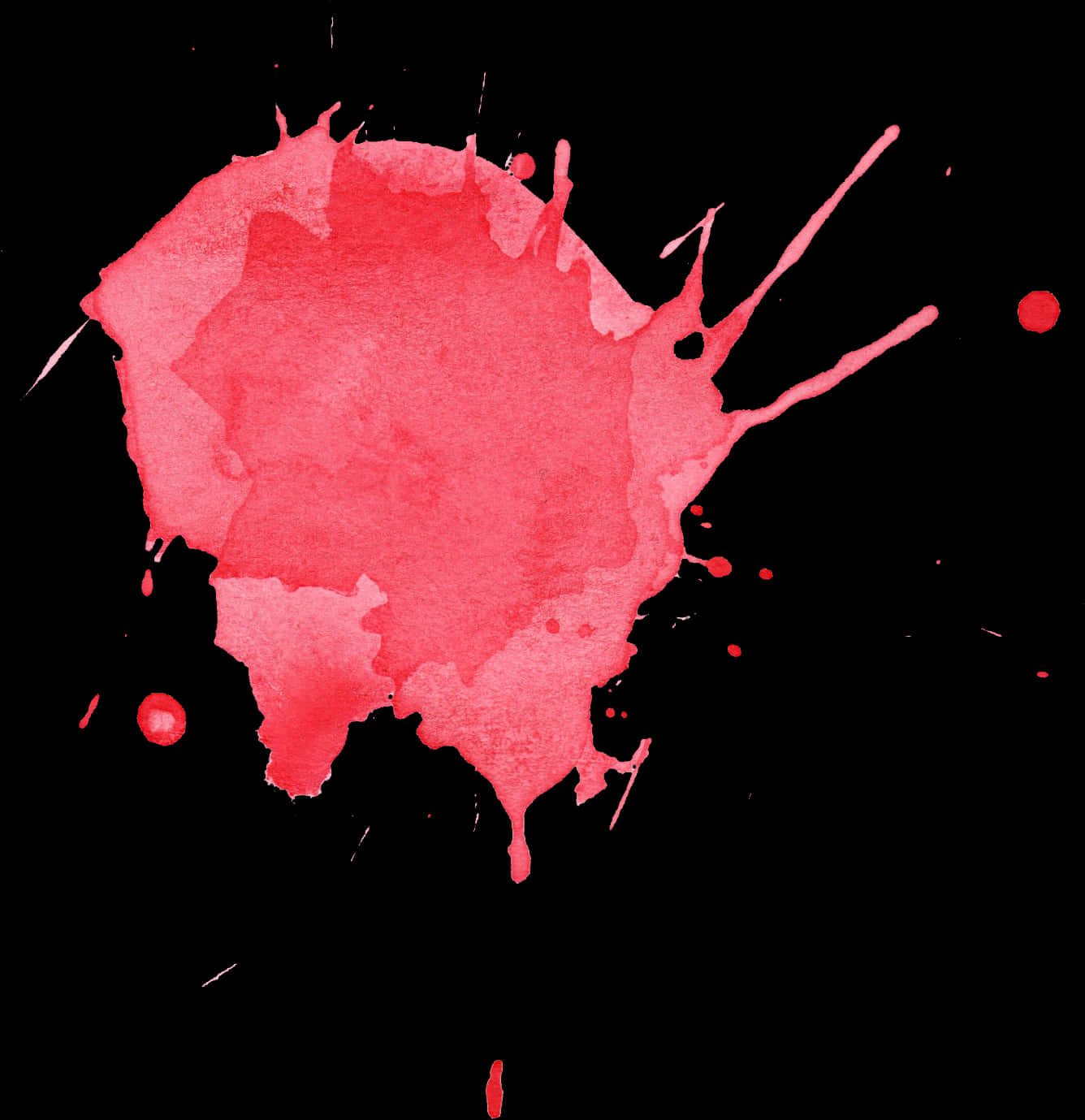 Vibrant Red Watercolor Splash PNG Image