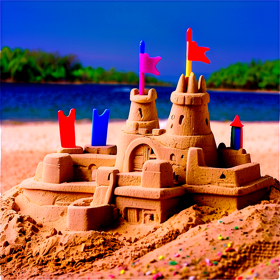 Vibrant Sandcastle Png Wtt PNG Image