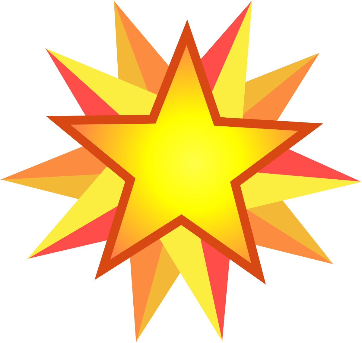 Vibrant Starburst Graphic PNG Image