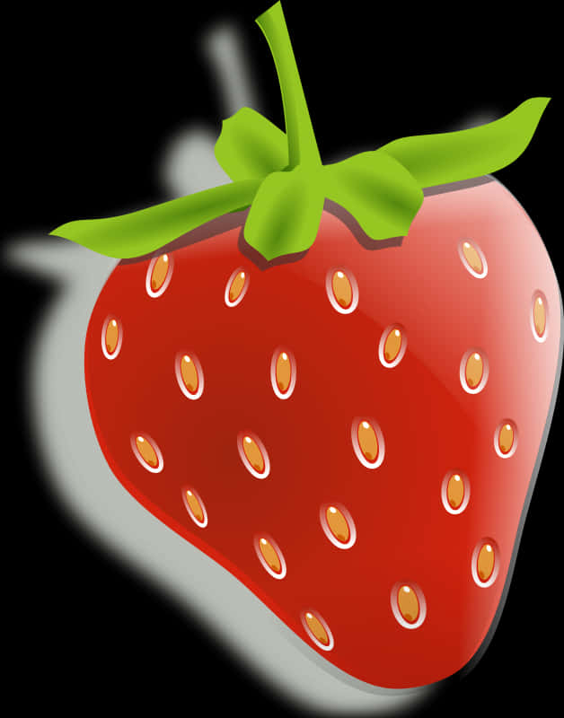 Vibrant Strawberry Illustration PNG Image