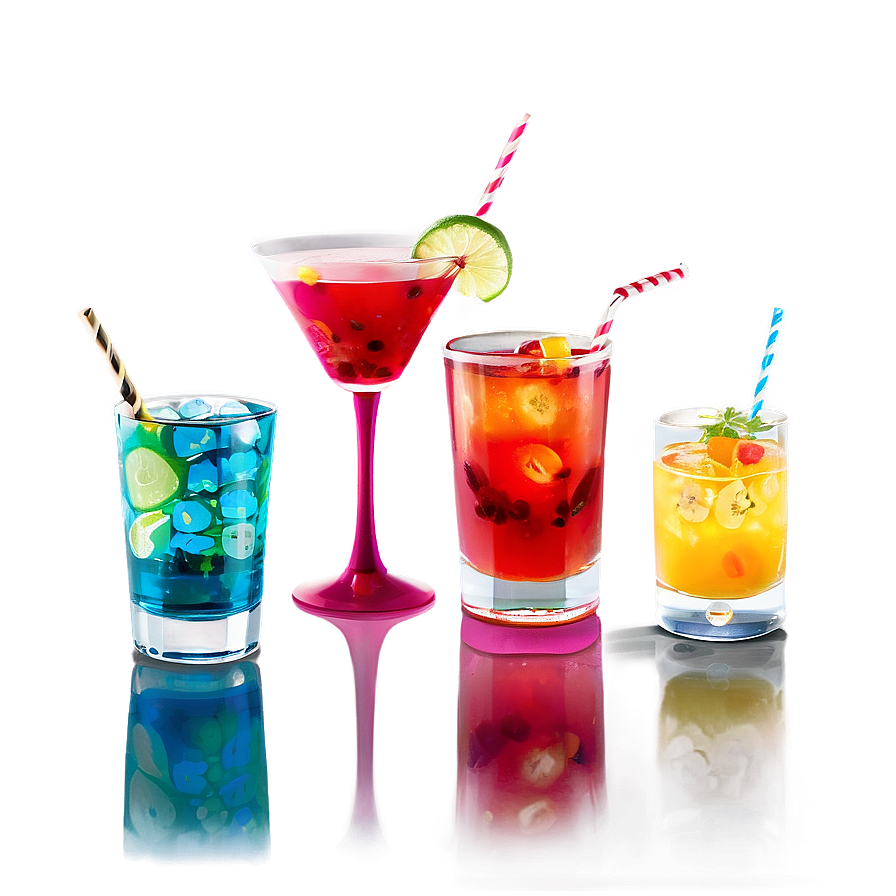 Vibrant Summer Cocktails Png 6 PNG Image