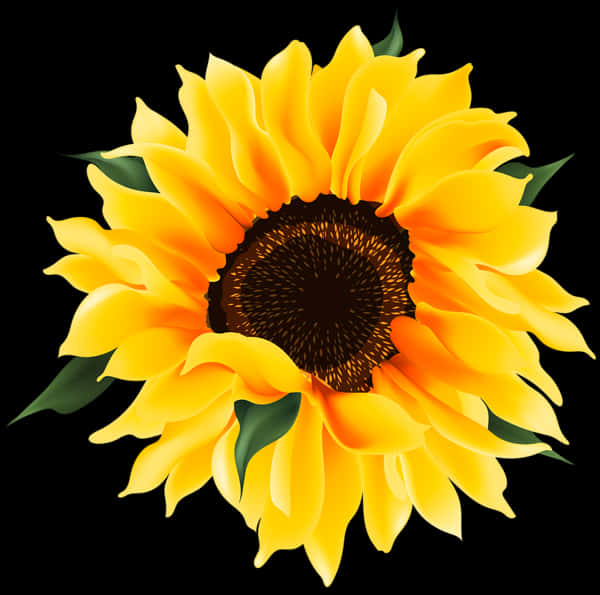 Vibrant_ Sunflower_ Graphic PNG Image