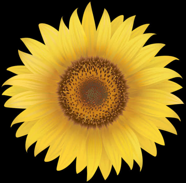 Vibrant_ Sunflower_ Illustration PNG Image