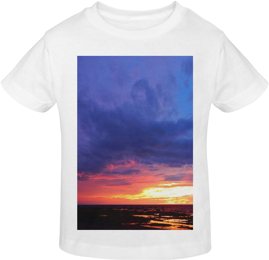 Vibrant_ Sunset_ Sky_ Tshirt_ Design PNG Image