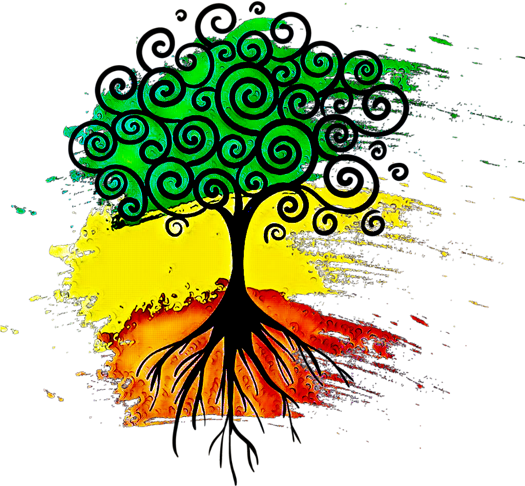 Vibrant Swirl Tree Artwork PNG Image