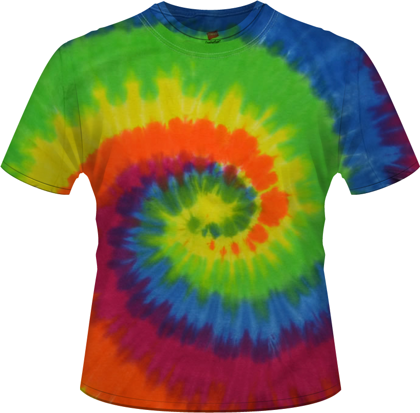 Vibrant Tie Dye T Shirt PNG Image