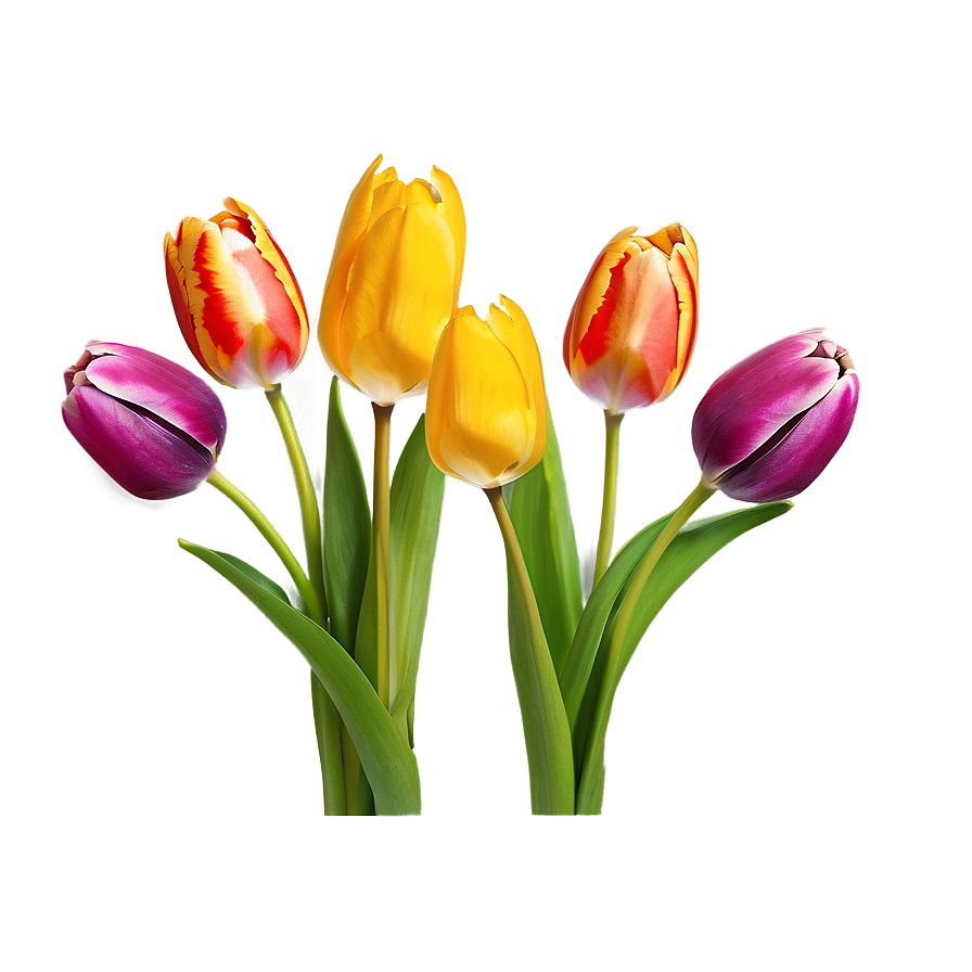 Vibrant Tulips Array Png Tso PNG Image