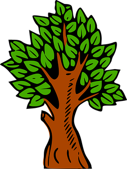 Vibrant Vector Tree Illustration PNG Image