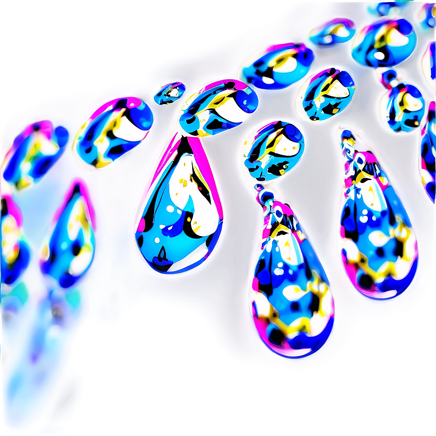 Vibrant Water Drops Image Png Vmp7 PNG Image