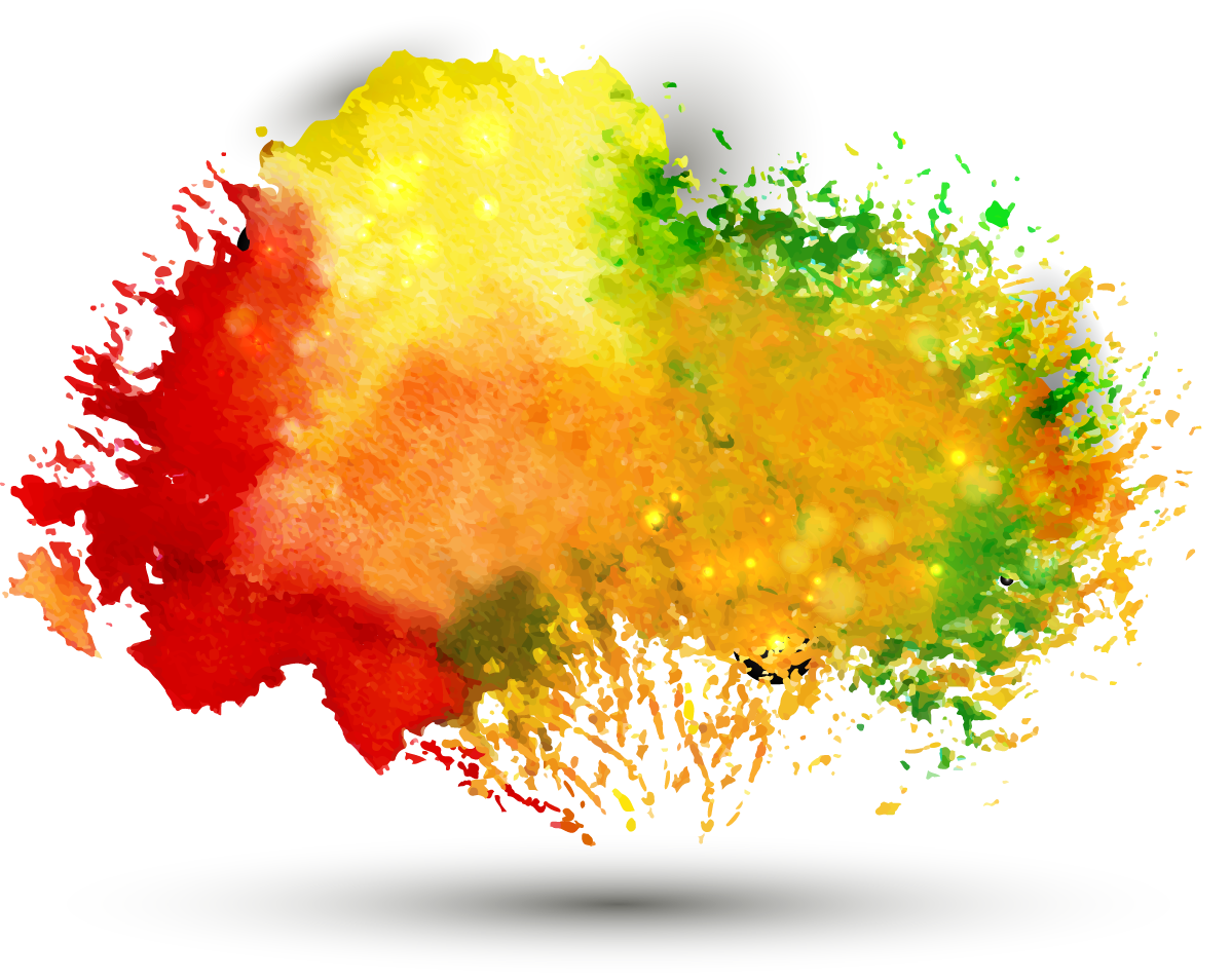 Vibrant Watercolor Splash PNG Image