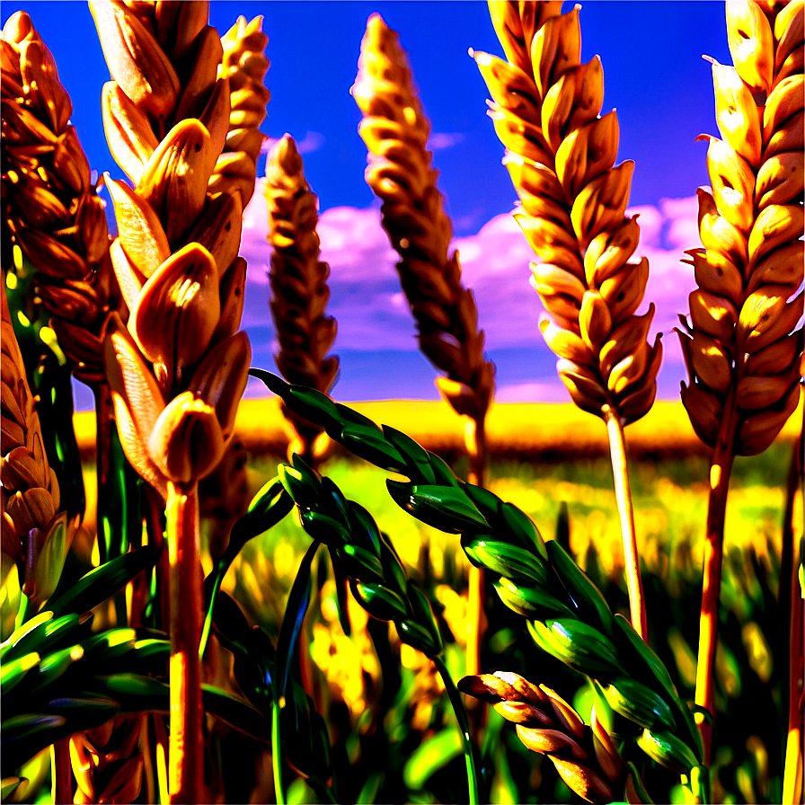 Vibrant Wheat Field Afternoon Png Vtx73 PNG Image