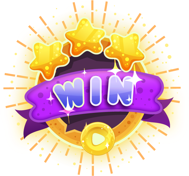 Vibrant Win Emblem PNG Image