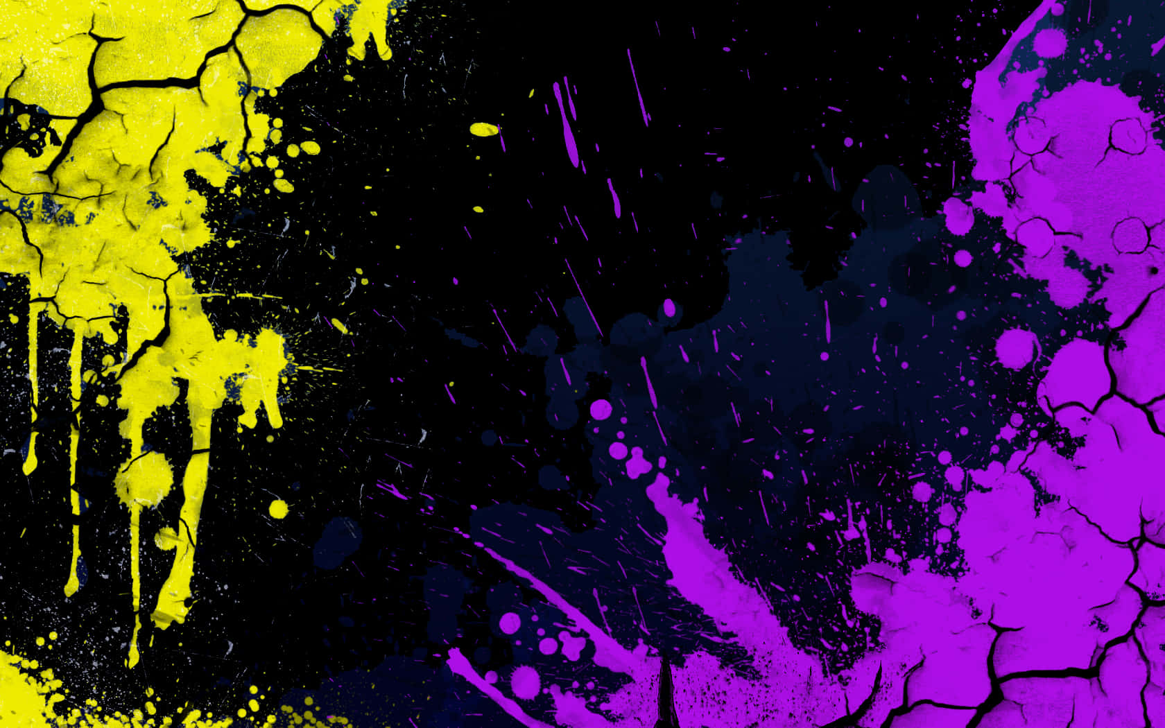 Vibrant Yellow Purple Splatter Background PNG Image