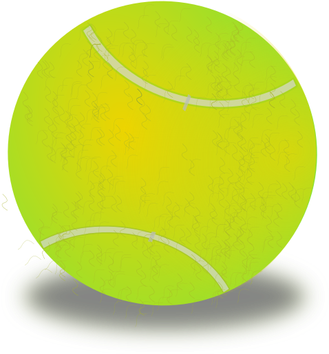 Vibrant Yellow Tennis Ball Illustration PNG Image