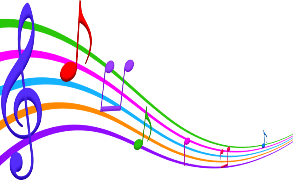 Vibrant3 D Music Notes PNG Image