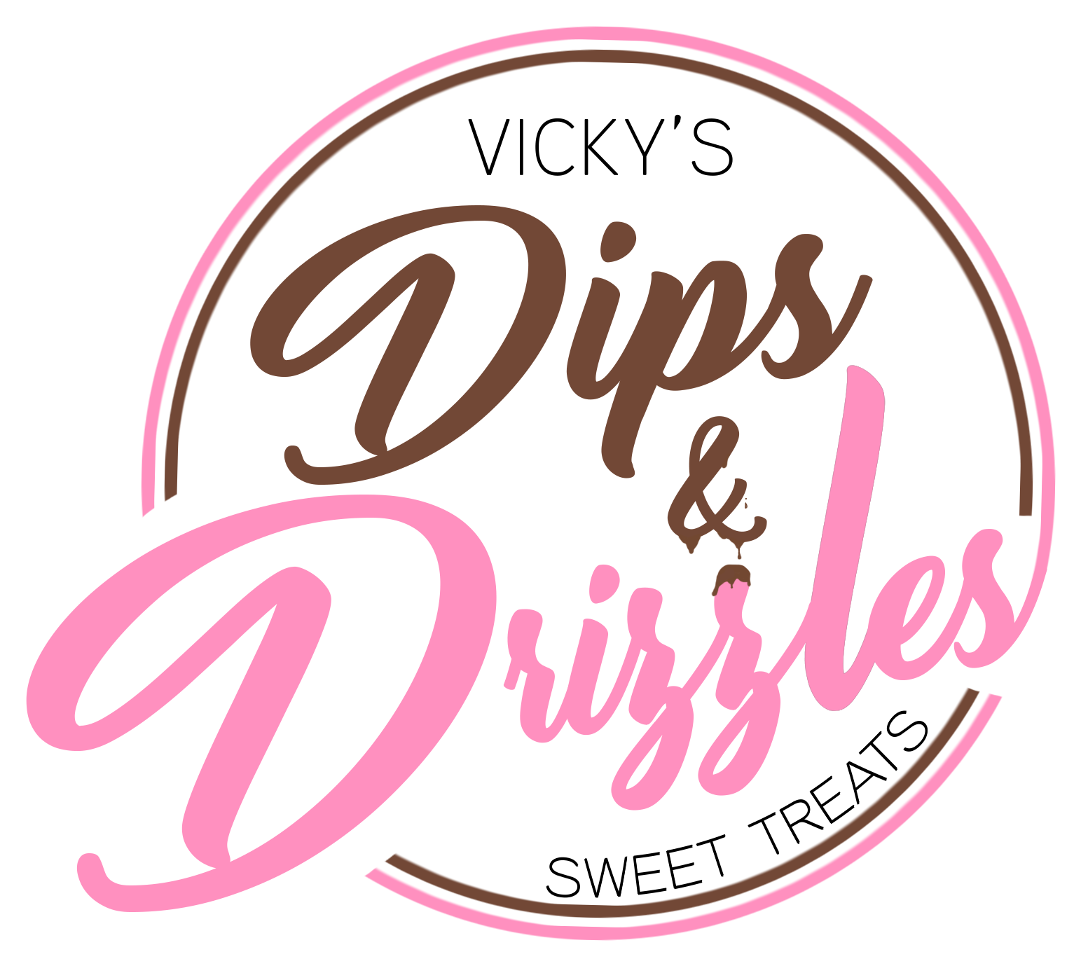 Vickys Dips Drizzles Logo PNG Image