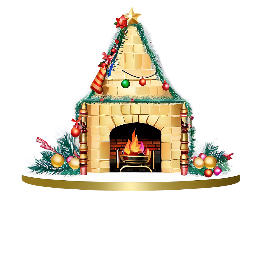 Victorian Christmas Fireplace Png 06262024 PNG Image