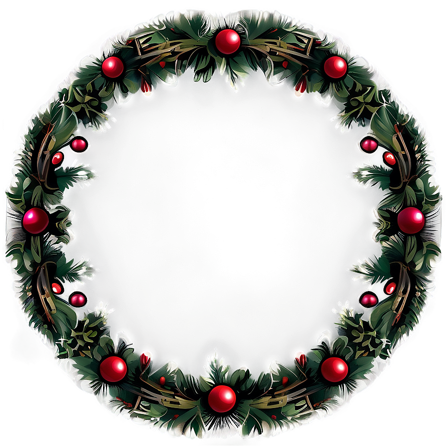 Victorian Christmas Wreath Png Vyt PNG Image