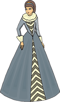 Victorian Era Woman Illustration PNG Image