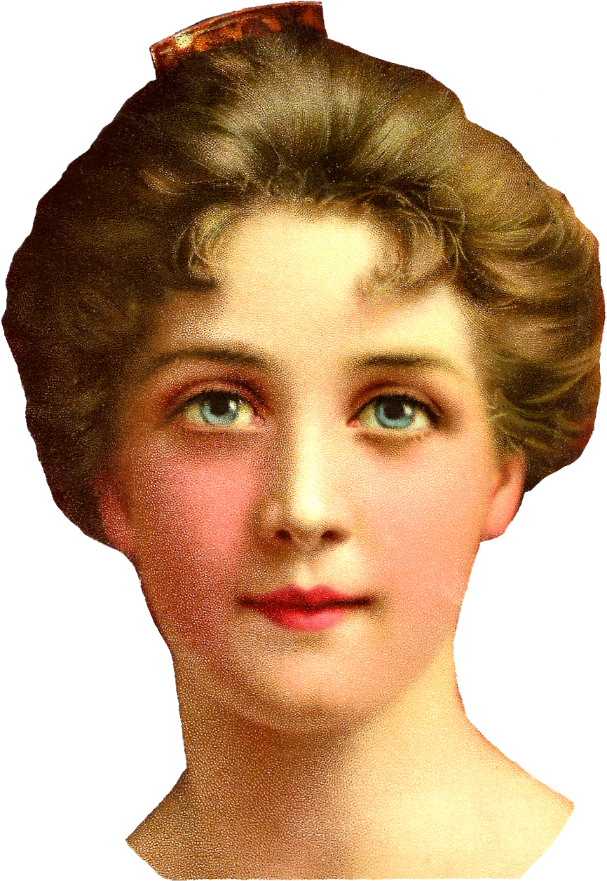 Victorian Era Woman Portrait PNG Image