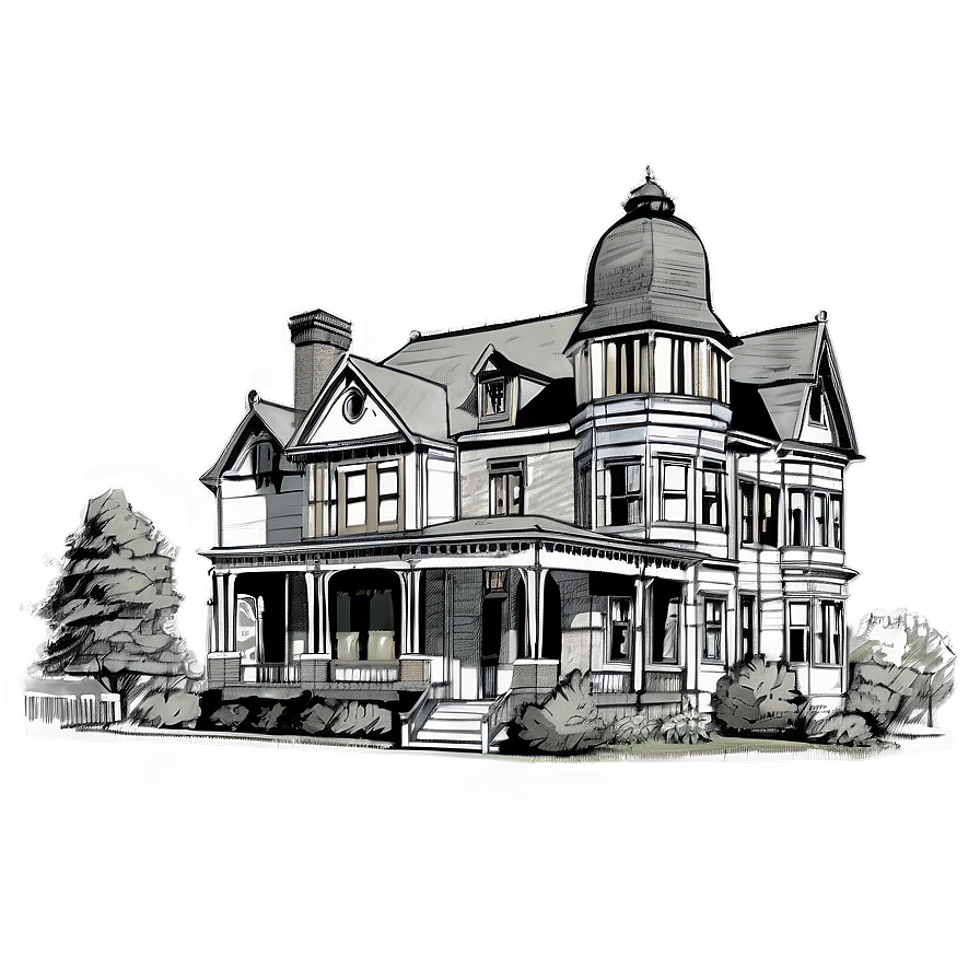 Victorian House Drawing Png 29 PNG Image