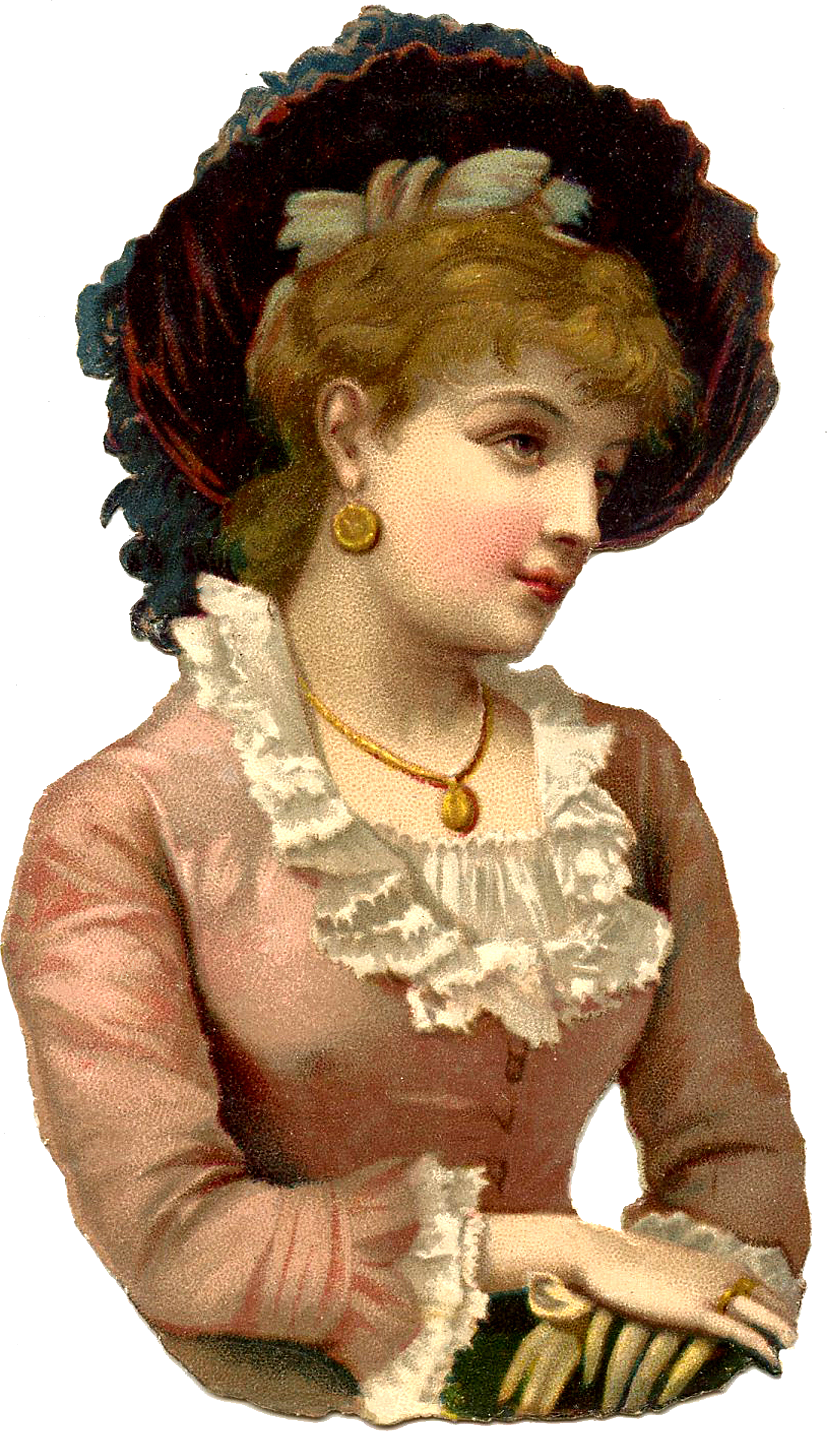 Victorian Lady Portrait PNG Image